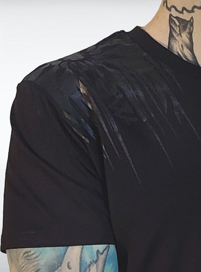 lostb-shirt-black-on-black-print-detail | HybridPunkBerlin