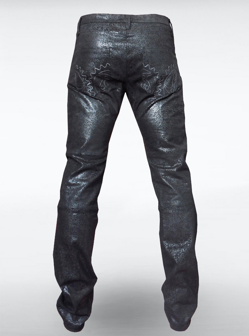 mens-vegan-leather-pants-black-gothic-skinny-cotton | HybridPunkBerlin