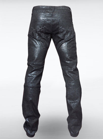 mens-vegan-leather-pants-black-gothic-skinny-cotton | HybridPunkBerlin