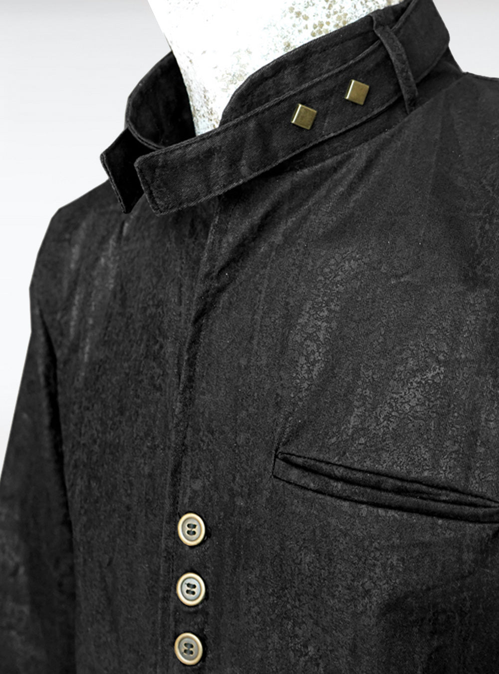 military-style-jacket-men-black-close-collar | HybridPunkBerlin