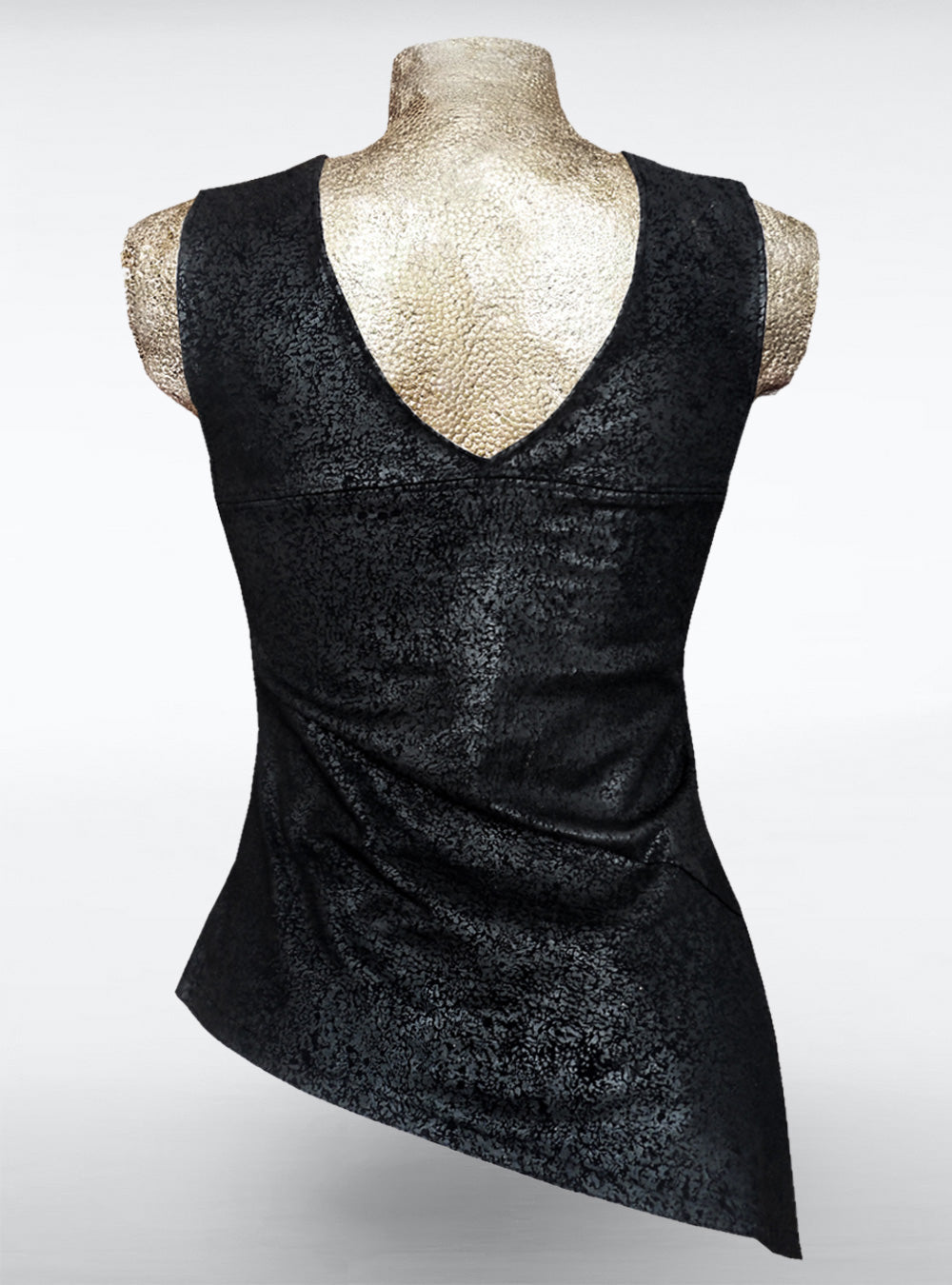 onyx-vegal-leather-top-women-elegant | HybridPunkBerlin