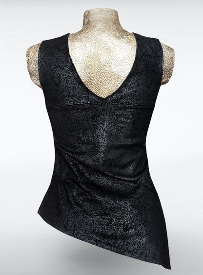 onyx-vegal-leather-top-women-elegant | HybridPunkBerlin