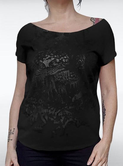 poison-mushroom-shirt-wide-black-hpb | HybridPunkBerlin