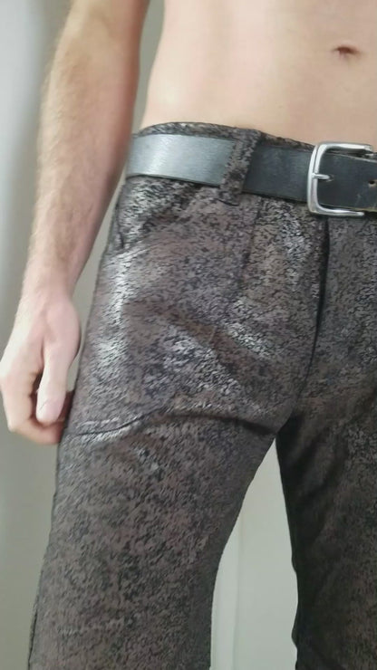 Leather pants brown video