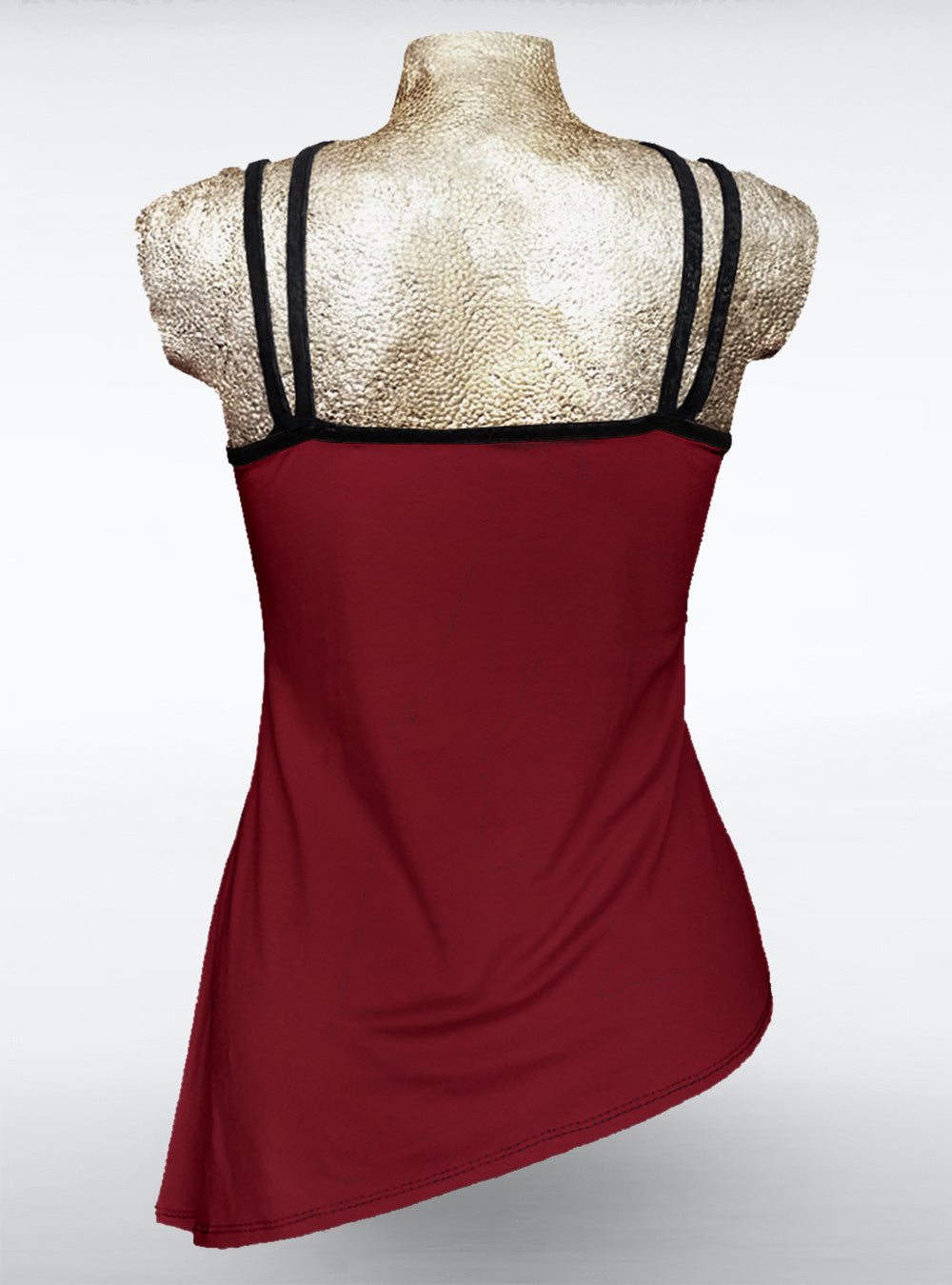 rib-top-corsage-stripes-red-black-back | HybridPunkBerlin