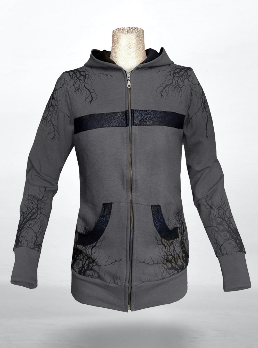 roots-hoodie-jacket-unisex-anthracite-cyberpunk | HybridPunkBerlin