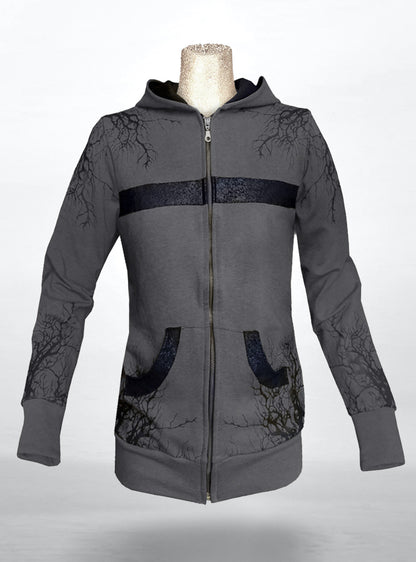 roots-hoodie-jacket-unisex-anthracite-cyberpunk | HybridPunkBerlin