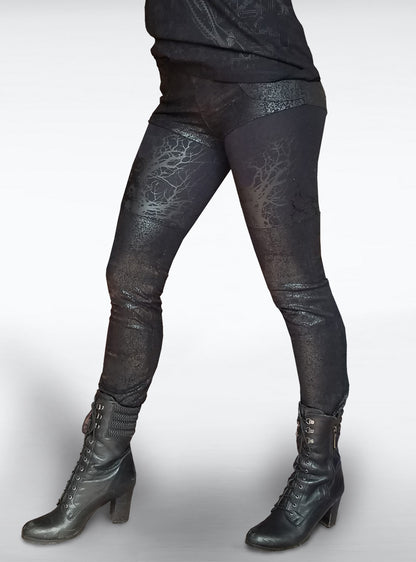 roots-leggings-black-vegan-leather-gothic-women | HybridPunkBerlin
