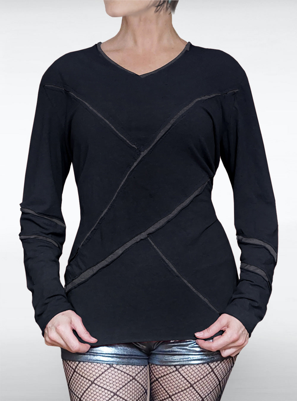 slotted-black-longsleeve-girls-hpb | HybridPunkBerlin