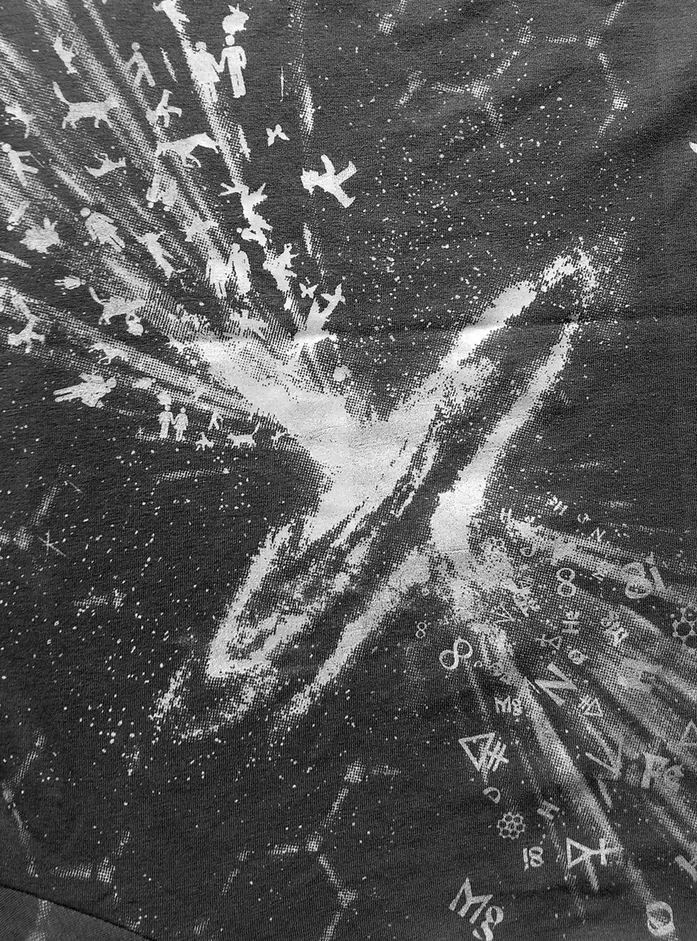 stardust-hoodie-print-black-silver | HybridPunkBerlin