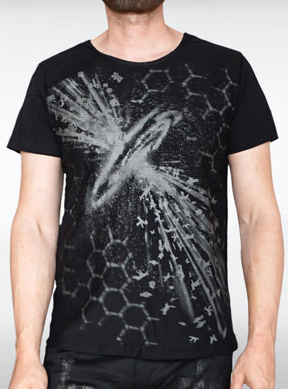 stardust-shirt-men-black-silver-universe | HybridPunkBerlin