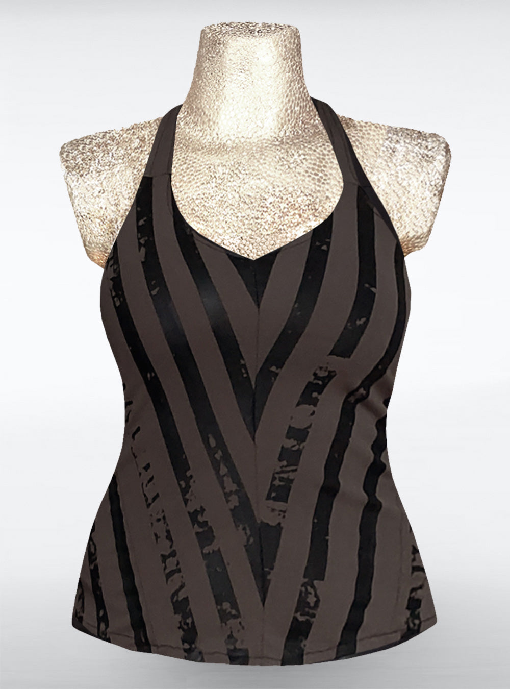 striped-neckholder-brown-black-steampunk | HybridPunkBerlin