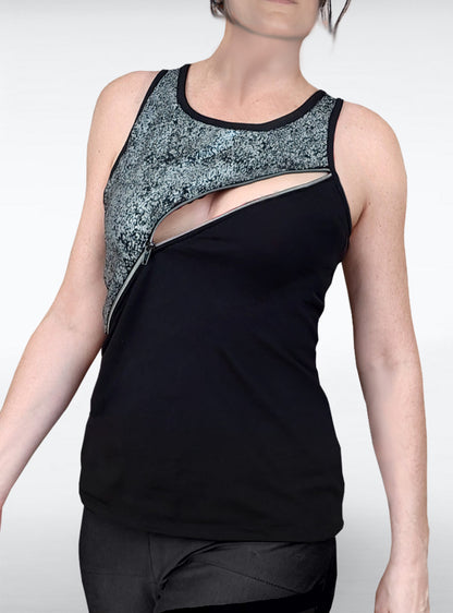 takayo-tank-black-silver-leather-top-hpb | HybridPunkBerlin