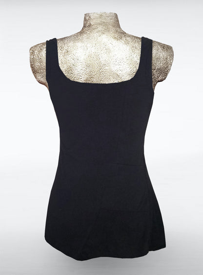 takayo-tank-black-womens-top-cleather-back | HybridPunkBerlin