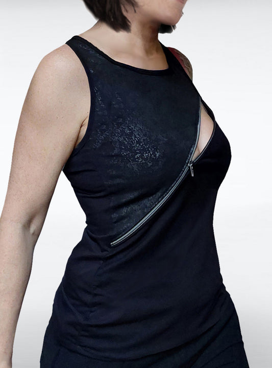takayo-tank-women-black-zip | HybridPunkBerlin