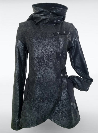 tribu-cleather-hooded-jacket-women-gothic | HybridPunkBerlin