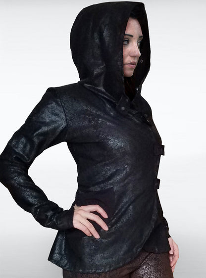 tribu-cleather-jacket-black-women-cyberpunk | HybridPunkBerlin