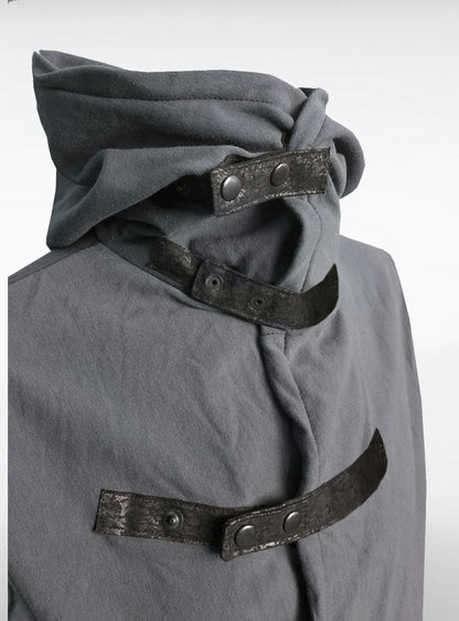 tribu-hoodie-jacket-anthracite-men-close-detail | HybridPunkBerlin