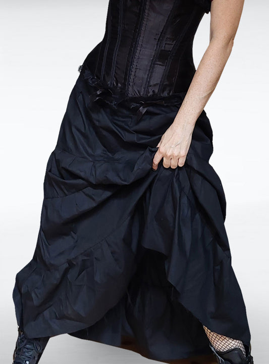 volant-skirt-wide-black-long-victorian-gothic | HybridPunkBerlin