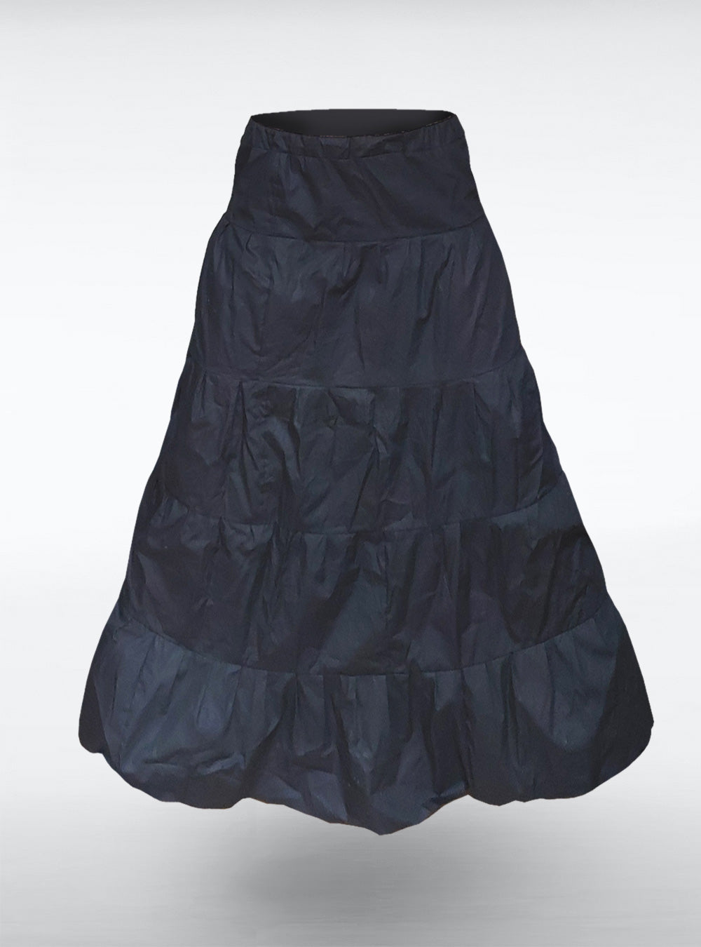 volant-skirt-women-ruffles-black-long | HybridPunkBerlin