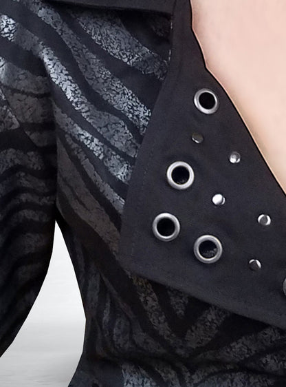 zebra-jacket-gunmetal-close-detail-rivets | HybridPunkBerlin