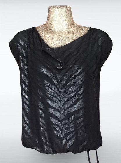 zebra-stripes-top-black-on-black-shirt | HybridPunkBerlin